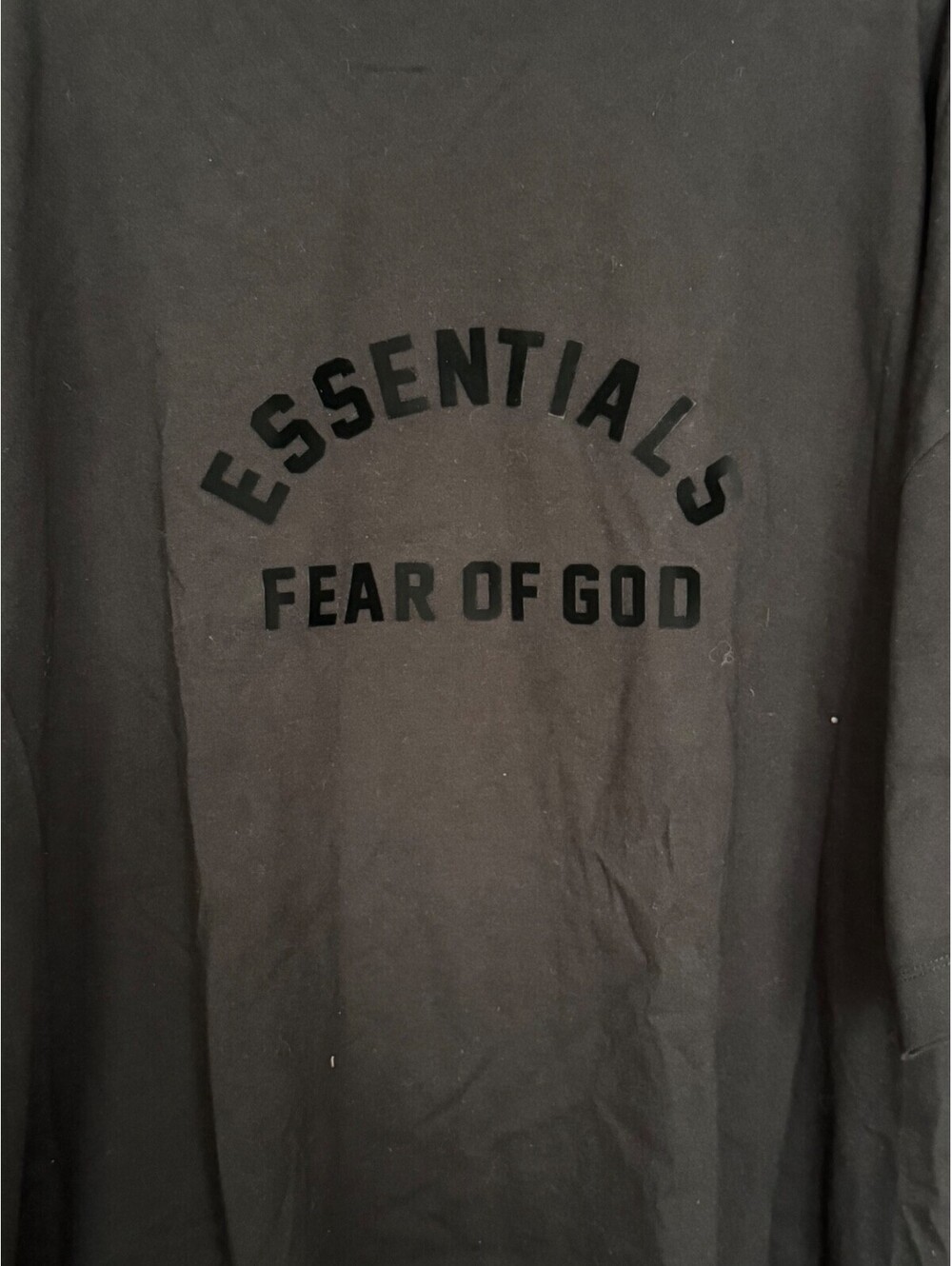 Fear of God Essentials Heavy Jersey Tee Ink Black Rare Streetwear XL Oversized